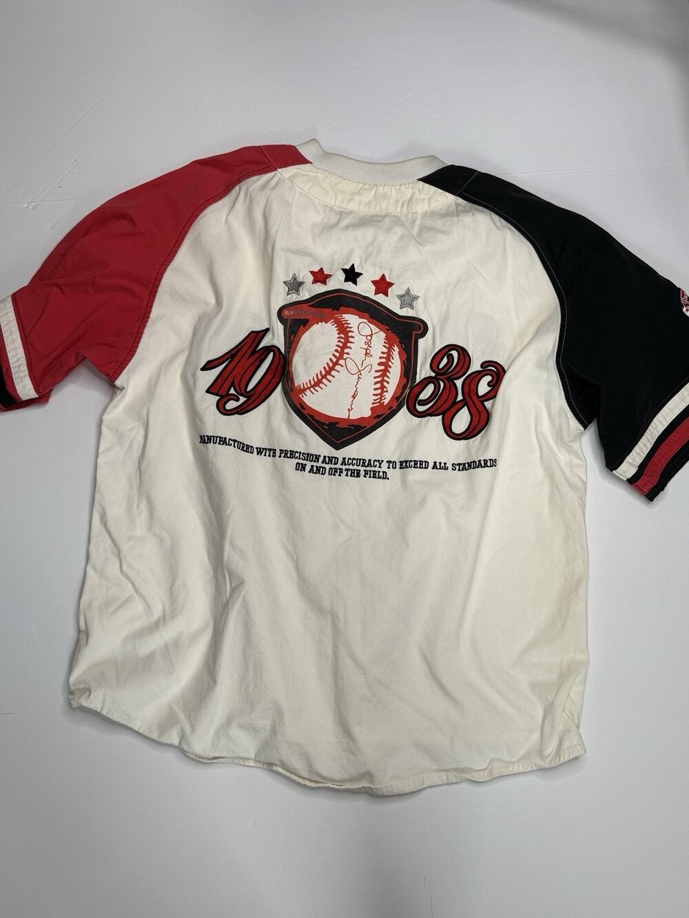 Run Athletics Baseball Jersey Mens XL Y2K Rev Run Hip Hop Embroidered 1988